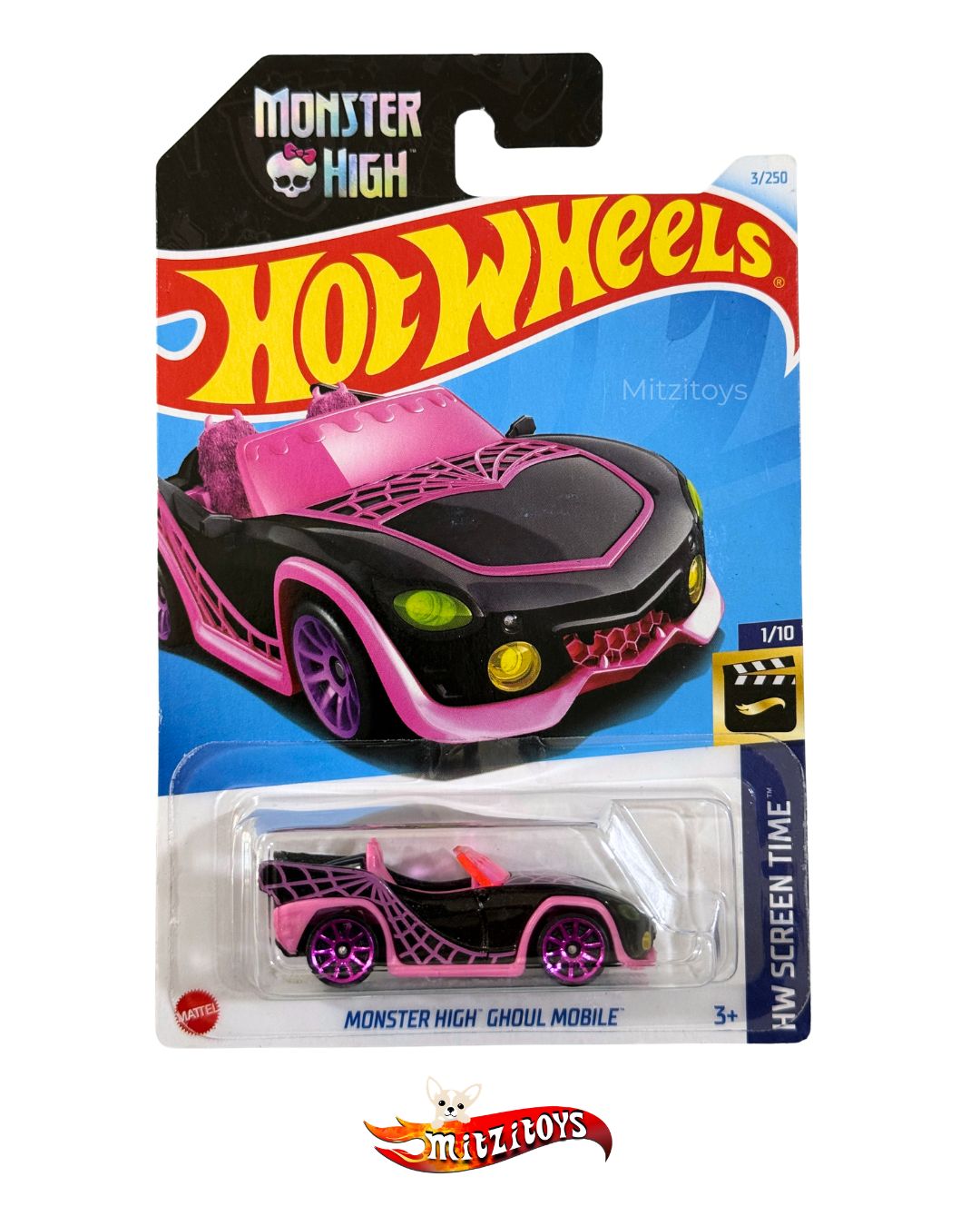 Monster High Ghoul Mobile (3/250) (1/10) - HW Screen Time - Hot Wheels básico