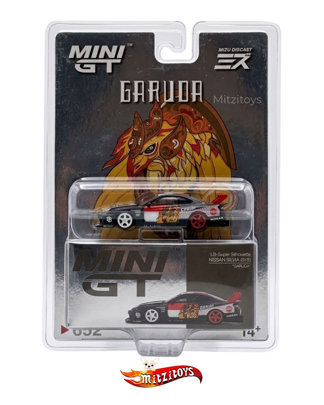 LB-Super Silhouette Nissan Silvia (S15) "GARUDA" LBWK (#652) - MINI GT x MIZU Diecast