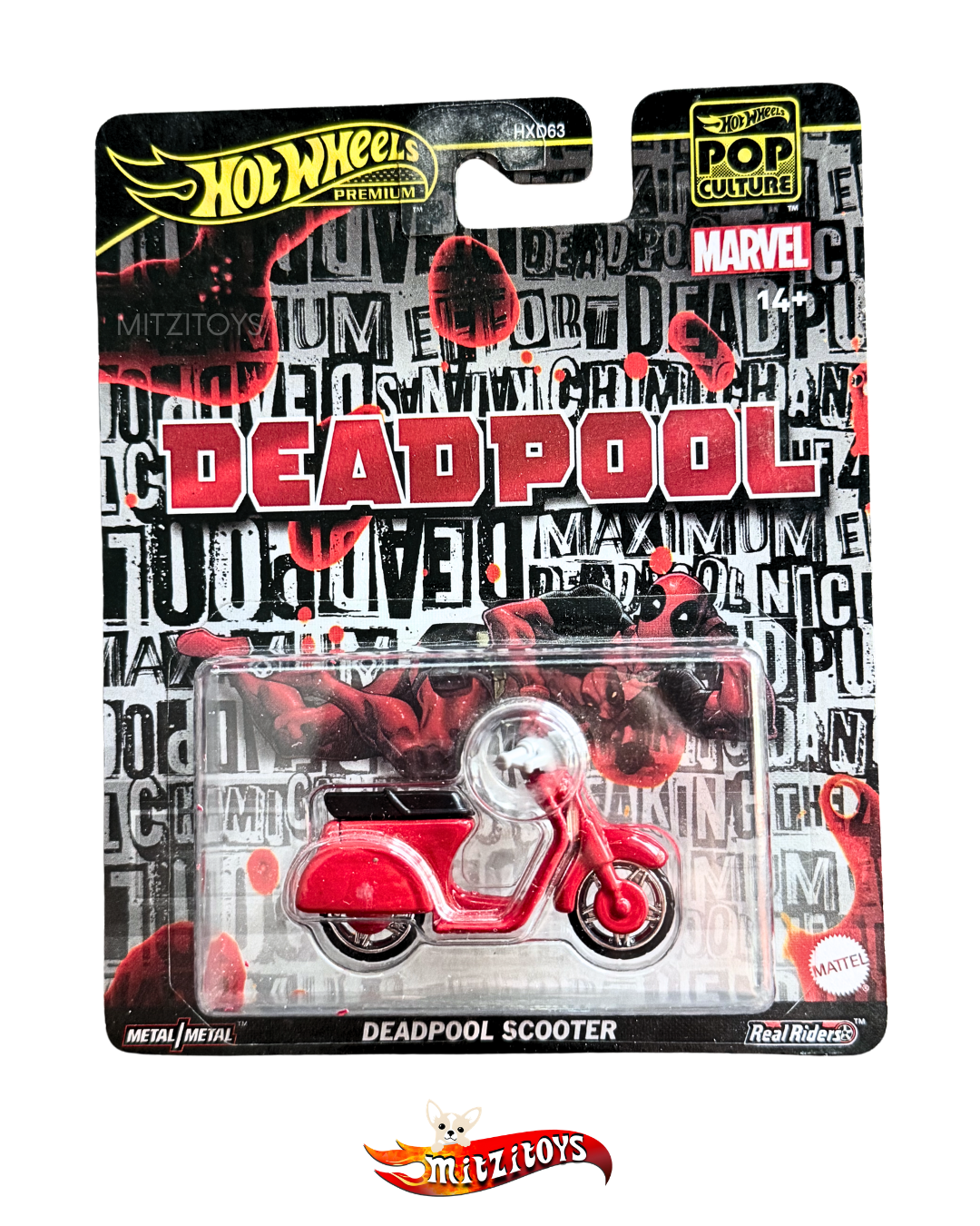 Deadpool Scooter - Hot Wheels Premium - Pop Culture (Marvel)