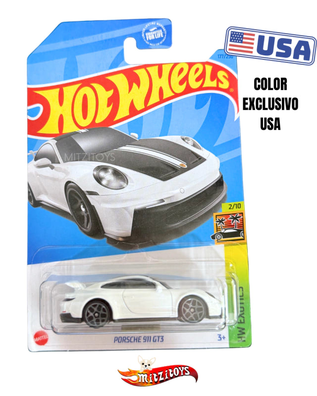Porsche 911 GT3 - Hot Wheels HW Exotics (2/10) - Color Exclusivo Kroger USA (Blanco)