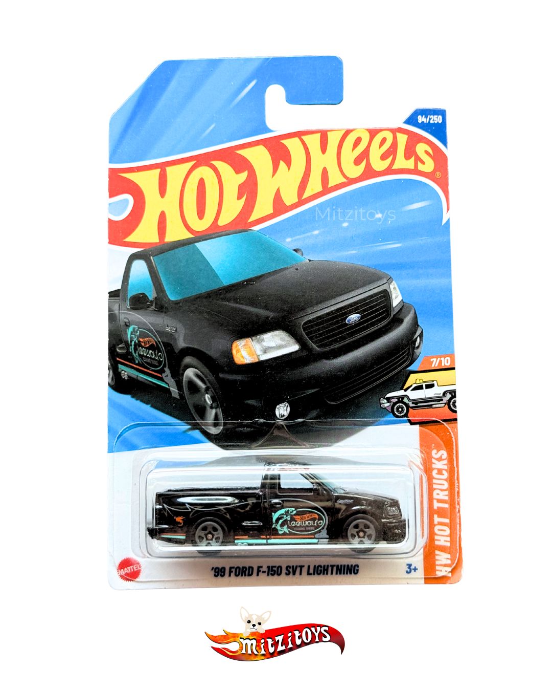 '99 Ford F-150 SVT Lightning (94/250) (7/10) - HW Hot Trucks - Hot Wheels básico