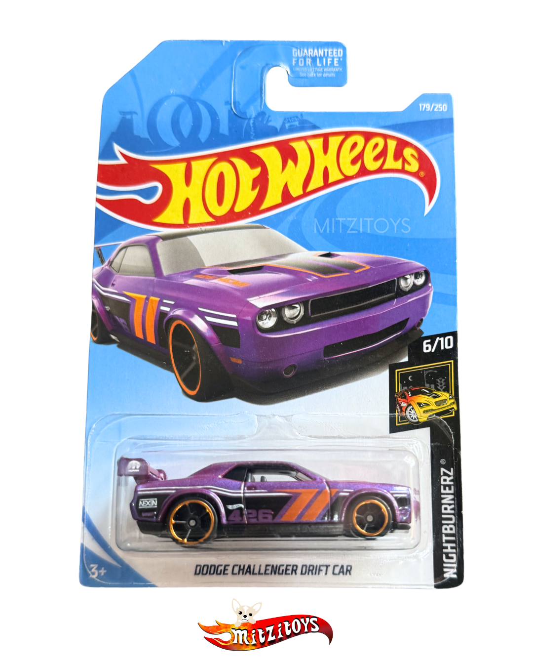 Dodge Challenger Drift Car - Hot Wheels: Nightburnerz (179/250)
