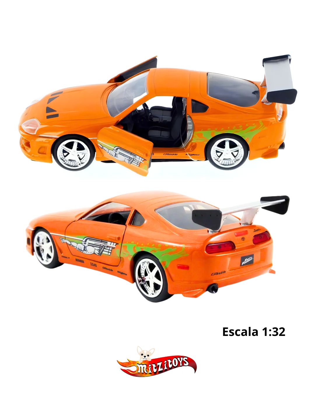 Brian's Toyota Supra Fast & Furious (Escala 1:32) - Jada Toys