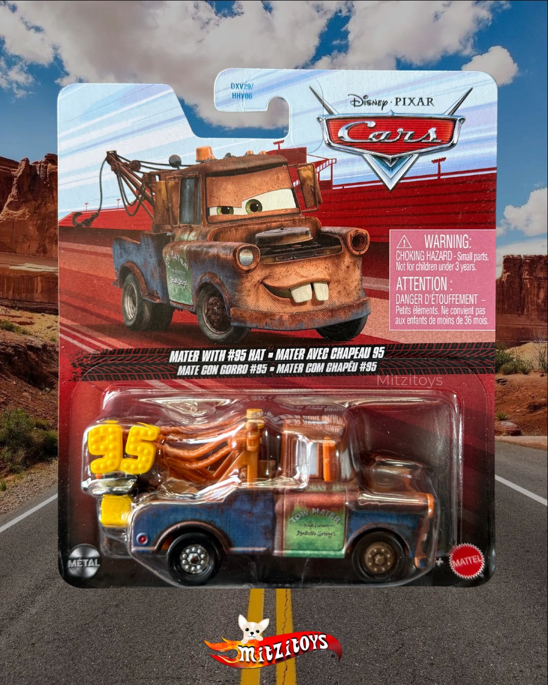 Mate con Gorro #95 (Mater with #95 Hat) - Disney Pixar Cars (Mattel)