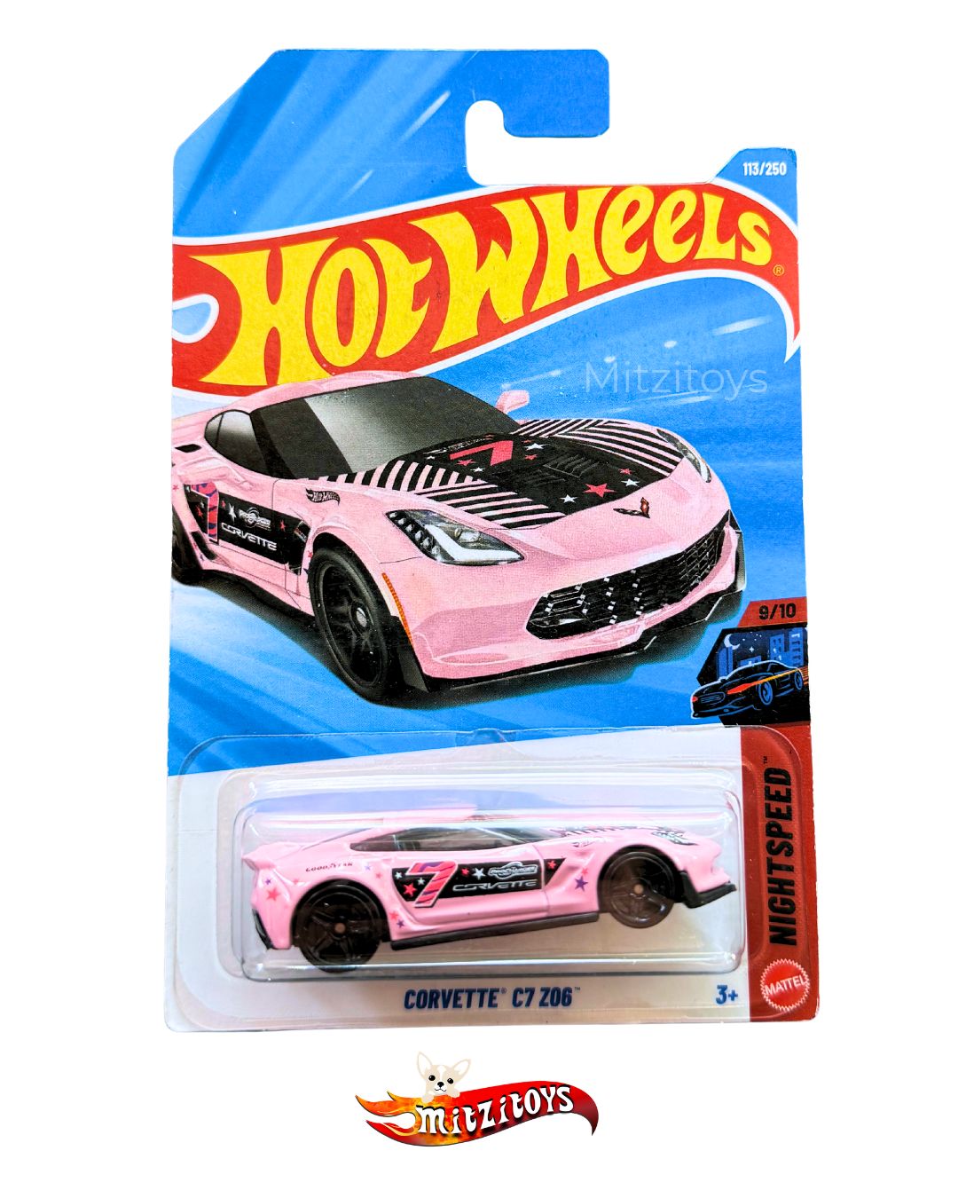 Corvette C7 Z06 (9/10) - Nightspeed - Hot Wheels básico