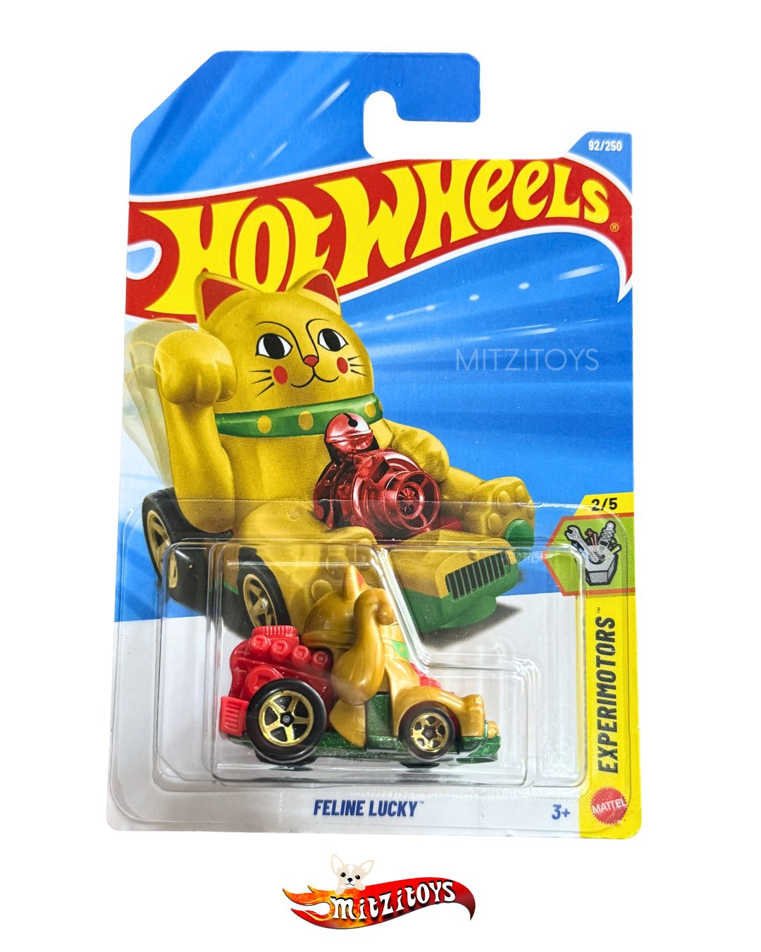 Feline Lucky Dorado Experimotors (2/5), Hot Wheels Básico