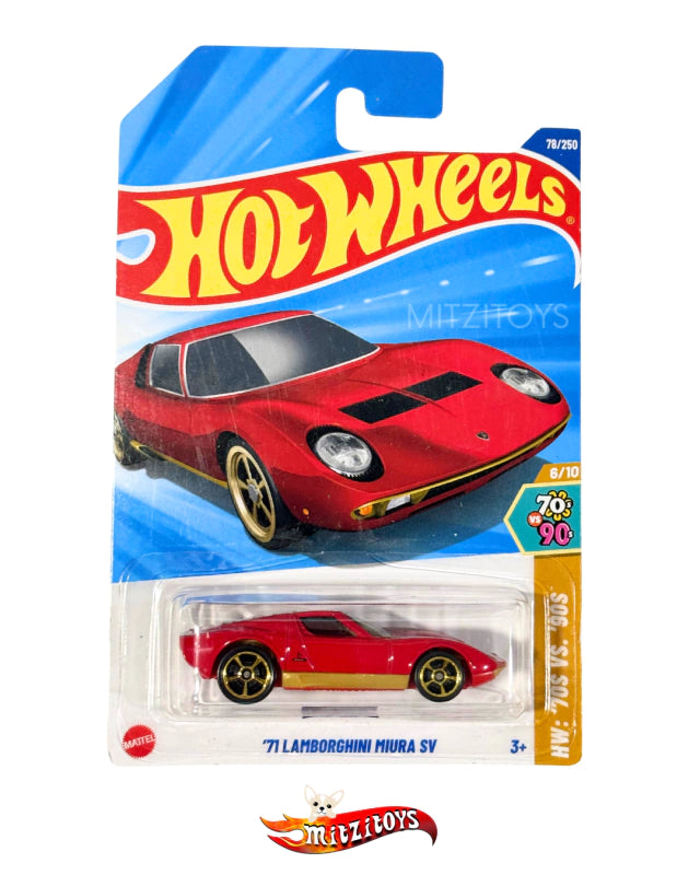 '71 Lamborghini Miura SV (Rojo), HW: '70s vs. '90s (6/10); Hot Wheels Básico