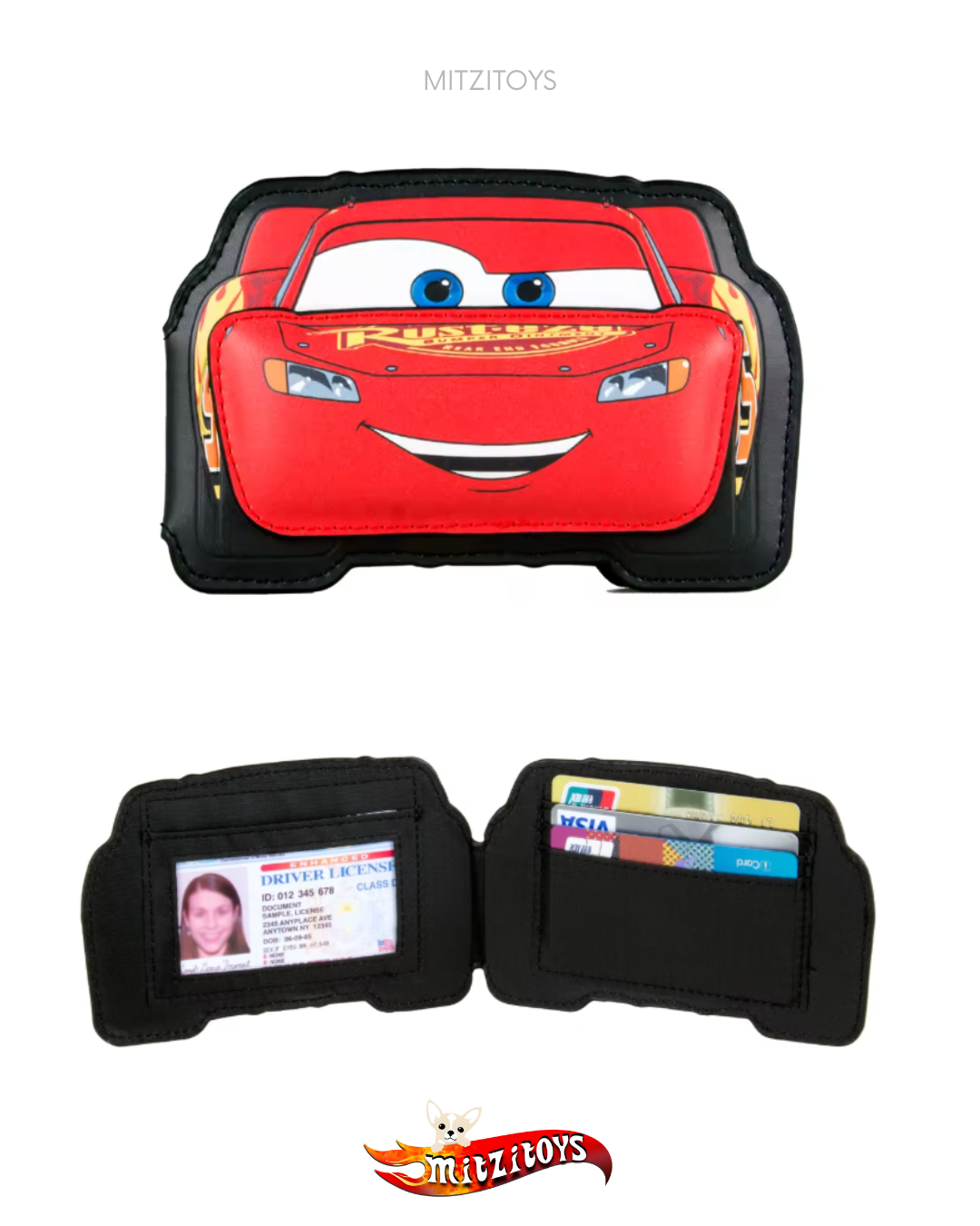 Tarjetero del Rayo McQueen (Lightning McQueen) con Relieve; Accesorios