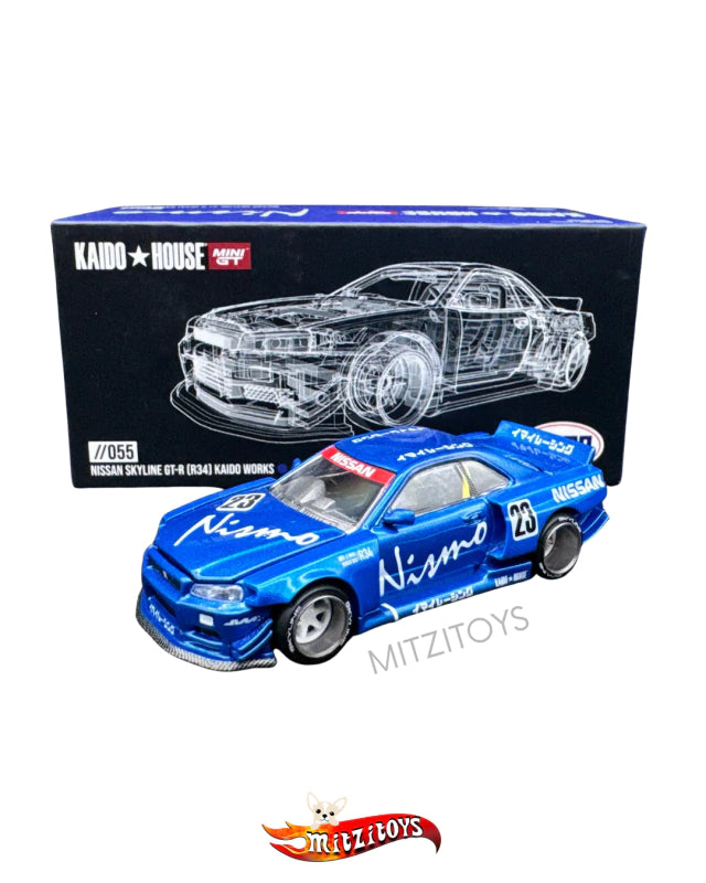 Nissan Skyline GT-R R34 Nismo Kaido Works V1 - Kaido House x Mini GT (#055)