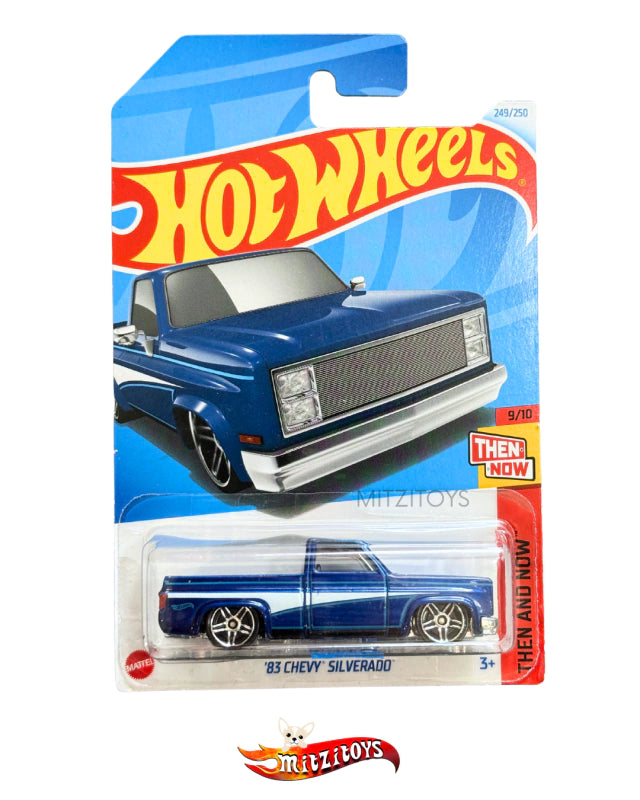 83 Chevy Silverado Azul - Hot Wheels - Then and Now (9/10)