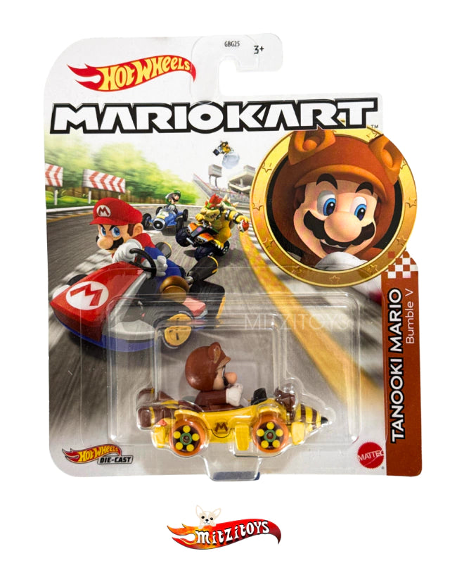 Tanooki Mario - Hot Wheels Mario Kart - Bumble V Kart Edition