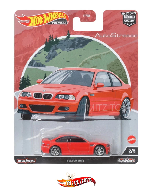 BMW M3 E46 Rojo - Hot Wheels Premium - AutoStrasse 2/5