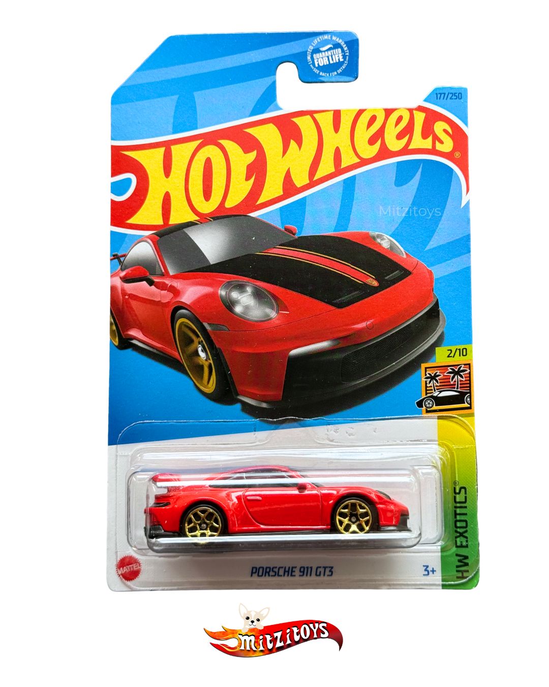 Porsche 911 GT3 RED (2/10) - HW Exotics (177/250) - Hot Wheels básico