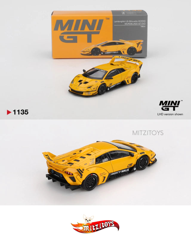 Lamborghini Murciélago GT EVO Yellow - Mini GT 1/64 - Mijo Exclusives #1135
