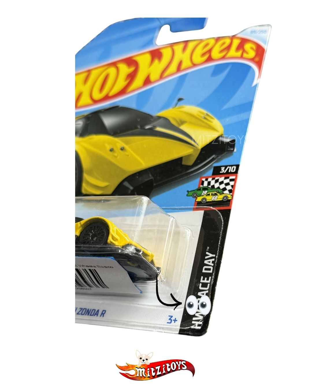 Pagani Zonda R Detalle Amarillo - Hot Wheels Basico