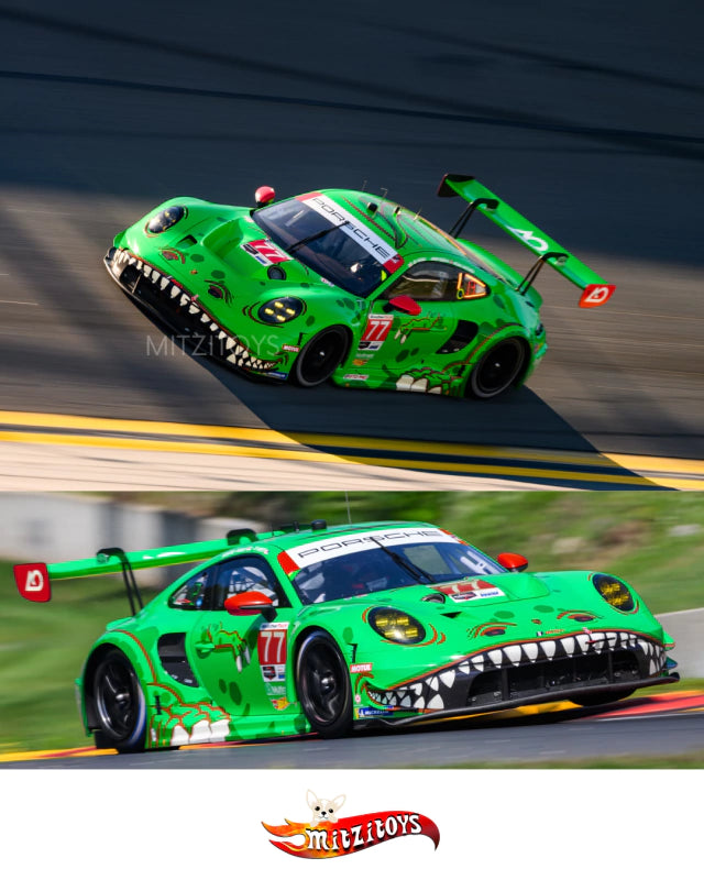 Porsche 911 GT3 R #77 AO Racing "Rexy" - Mini GT (#889) 2da Edición - IMSA Daytona 24 Hrs
