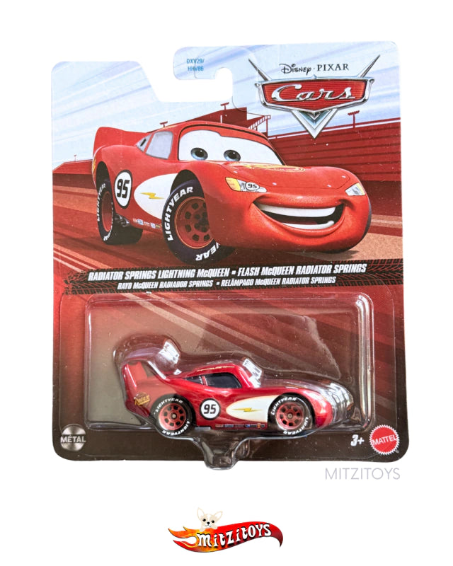 Radiator Springs Lightning McQueen (Pintura Metalizada) - Disney Pixar Cars - Mattel Metal