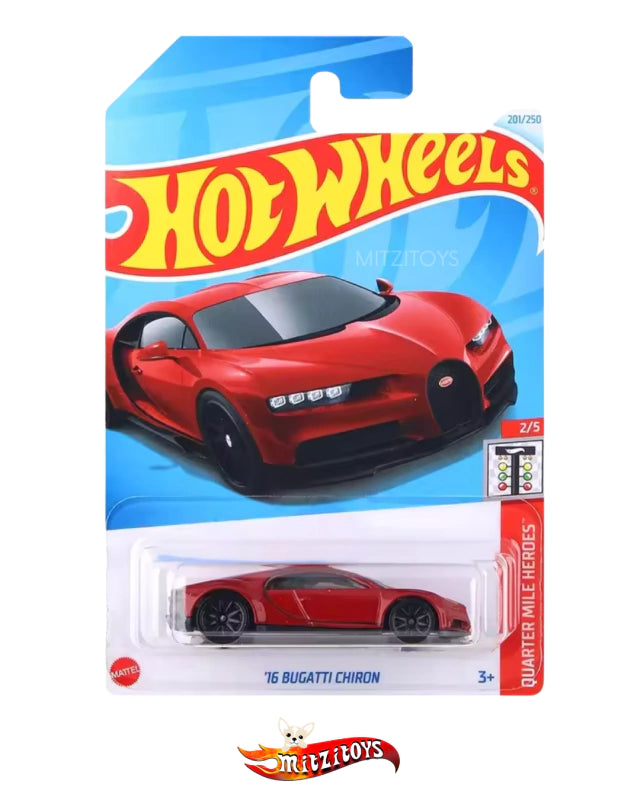 Bugatti Chiron 16' Rojo - Hot Wheels Basico