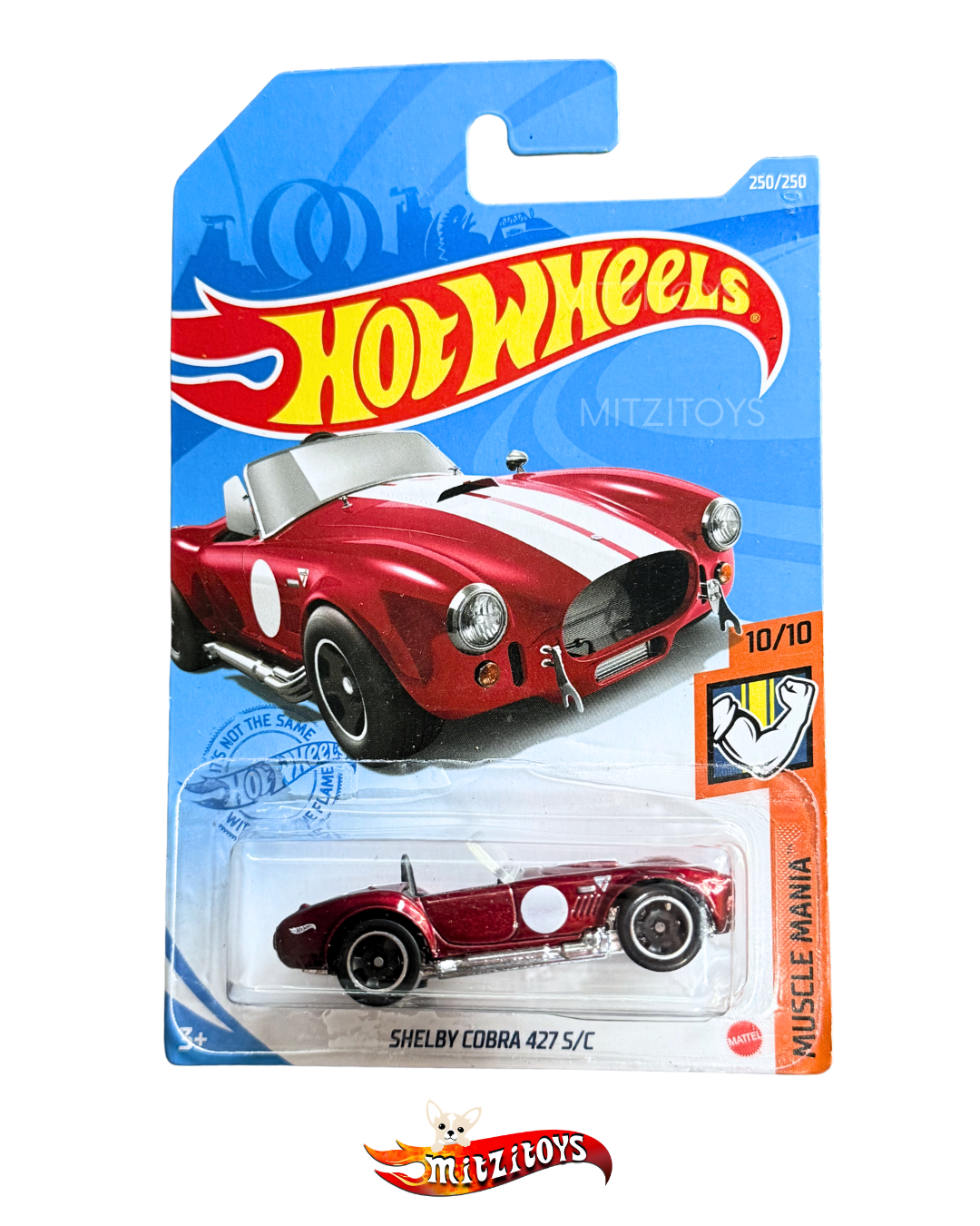 Shelby Cobra 427 S/C (Rojo), Muscle Mania (10/10), Hot Wheels Básico