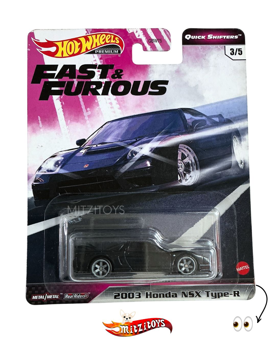 2003 Honda NSX Type-R 3/5 - Fast & Furious: Quick Shifters - Hot Wheels Premium