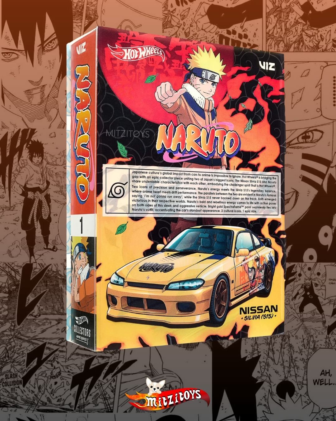 Nissan Silvia (S15) Naruto Vol. 1 - Collectors Anime Series - Hot Wheels 2026