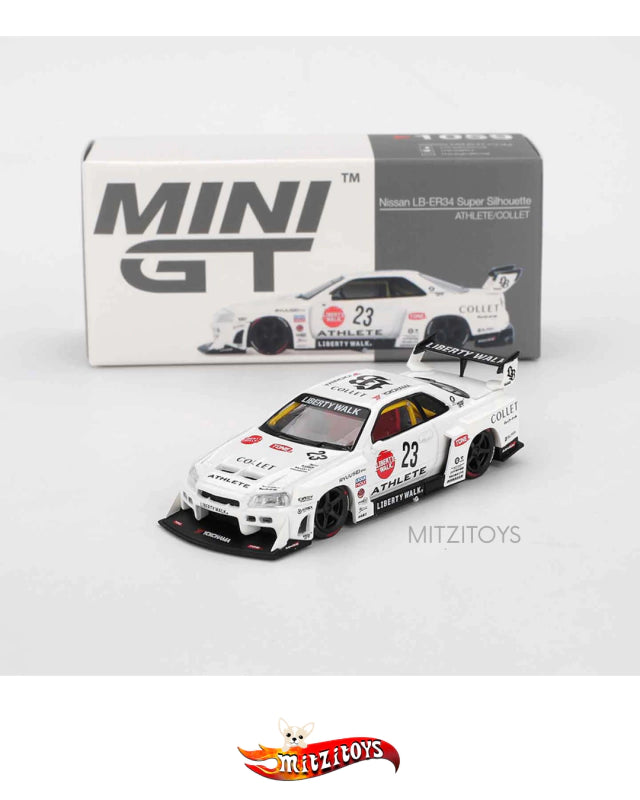 Nissan LB-ER34 Super Silhouette ATHLETE/COLLET - Mini GT (MiJo Exclusives)