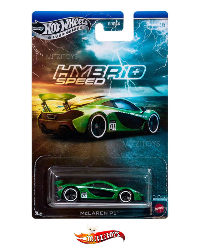 McLaren P1 Verde - Hot Wheels Silver Series - Hybrid Speed (3/5)