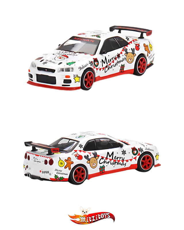 Nissan Skyline GT-R Top Secret "Merry Christmas 2022" - Mini GT 1:64 (Limited Edition)