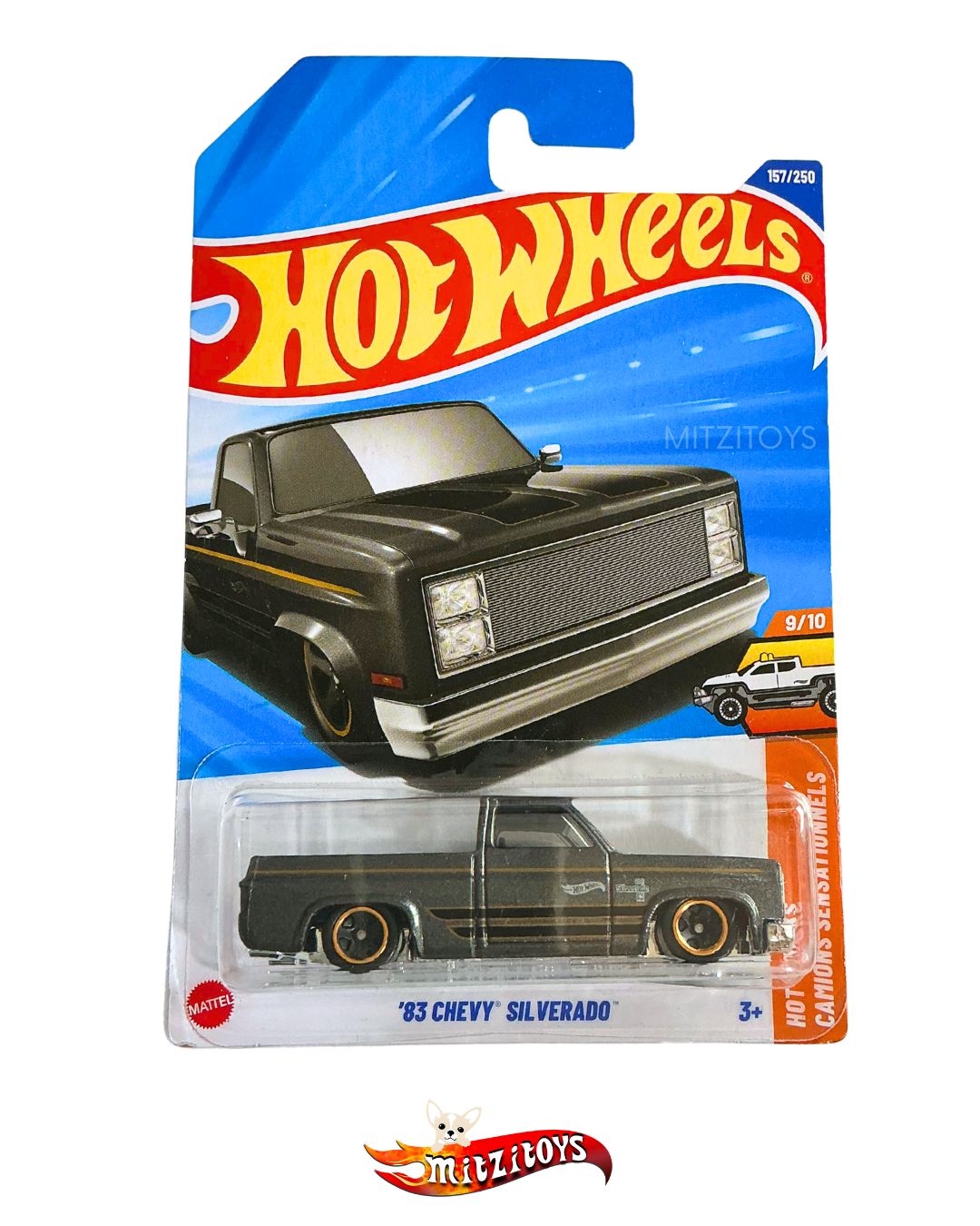 '83 Chevy Silverado (9/10) Gris - Hot Trucks - Básico