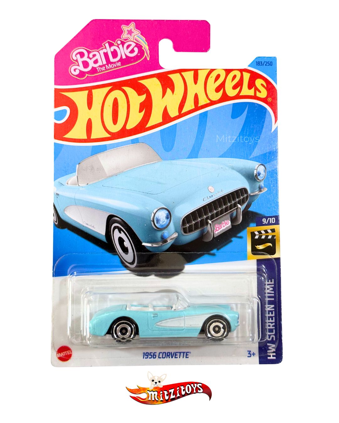 1956 Corvette (183/250) (9/10) - HW Screen Time - Hot Wheels básico