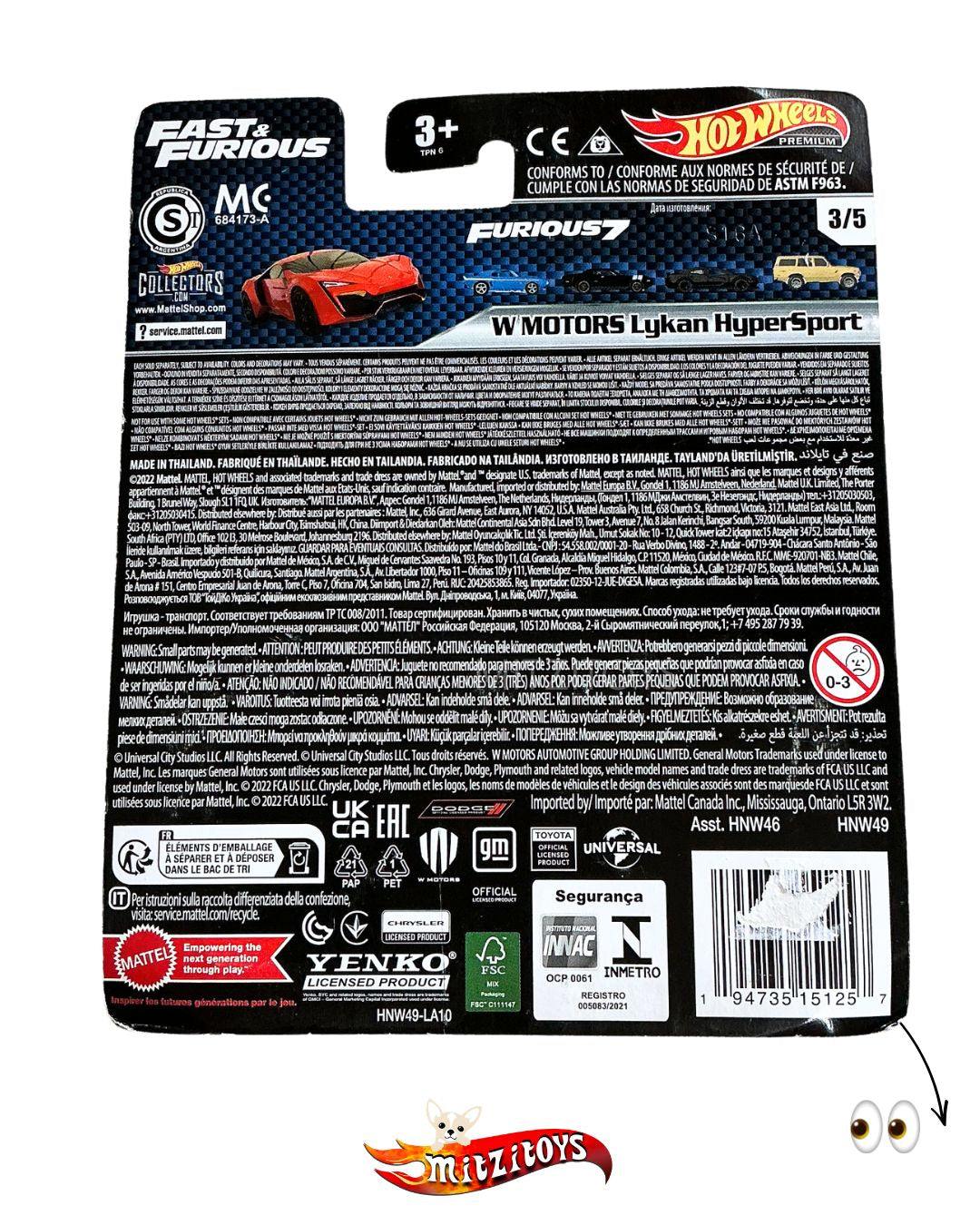 W Motors Lykan HyperSport (3/5) - Fast & Furious (Detalle): Furious 7 - Hot Wheels Premium