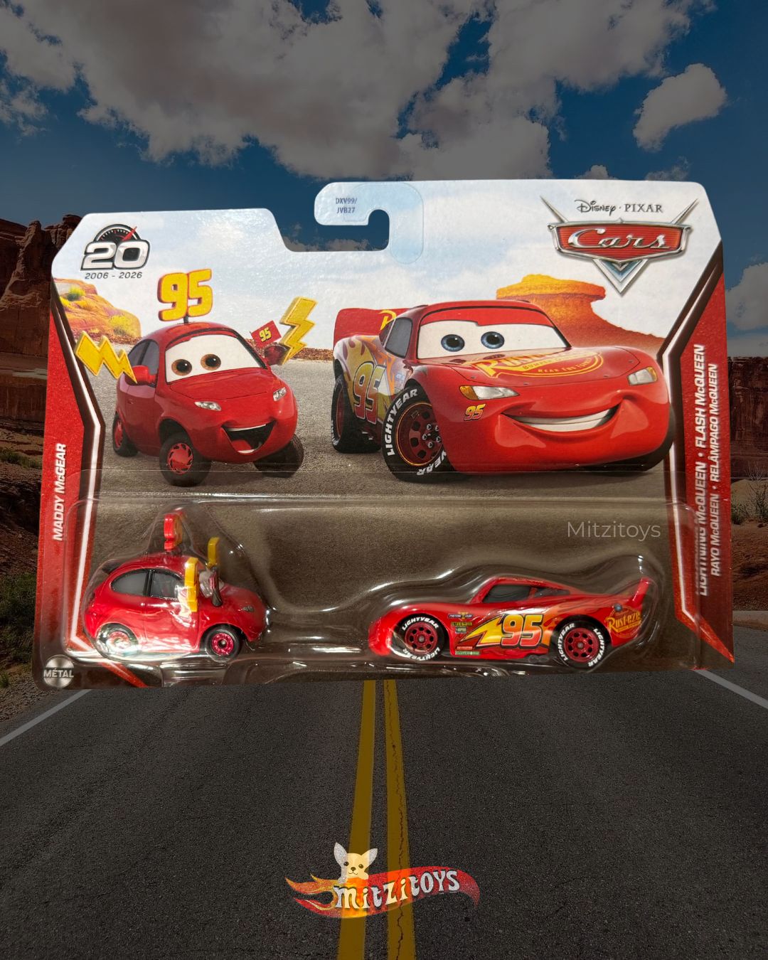 Maddy McGear & Lightning McQueen (2-Pack) - Disney Pixar Cars (20th Anniversary) - Mattel