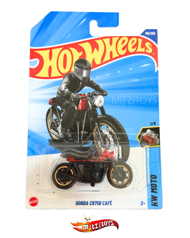 Honda CB750 Café - Hot Wheels HW Moto (1/5) - Rojo Caramelo