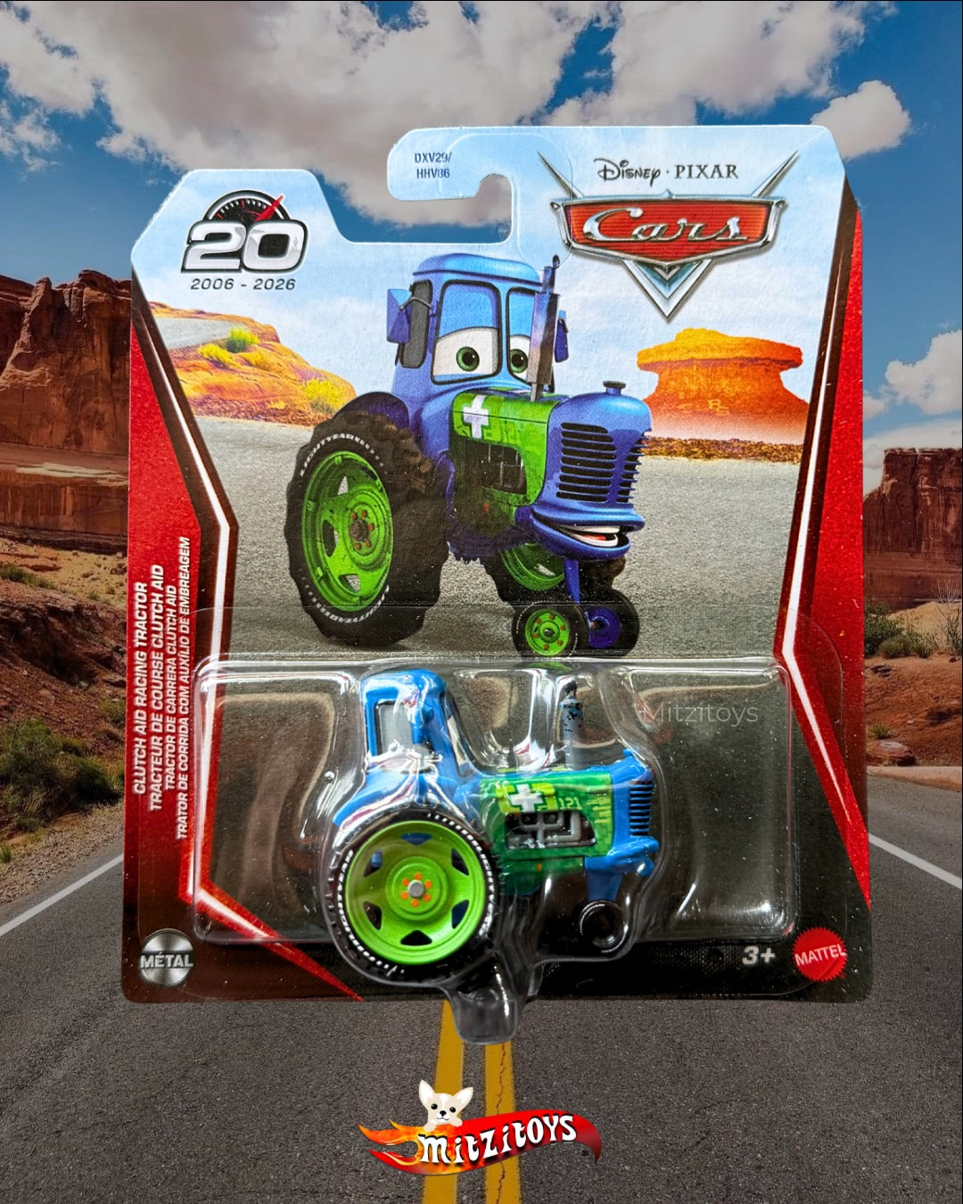 Tractor de Carrera Clutch Aid (20 Aniversario 2006 - 2026) - Disney Pixar Cars (Mattel)