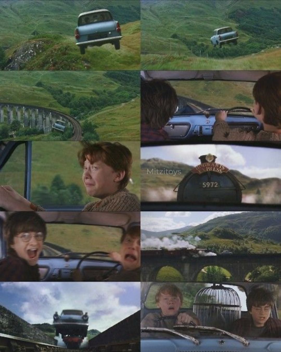 1962 Ford Anglia (42/100) - Harry Potter Wizarding World - Matchbox básico