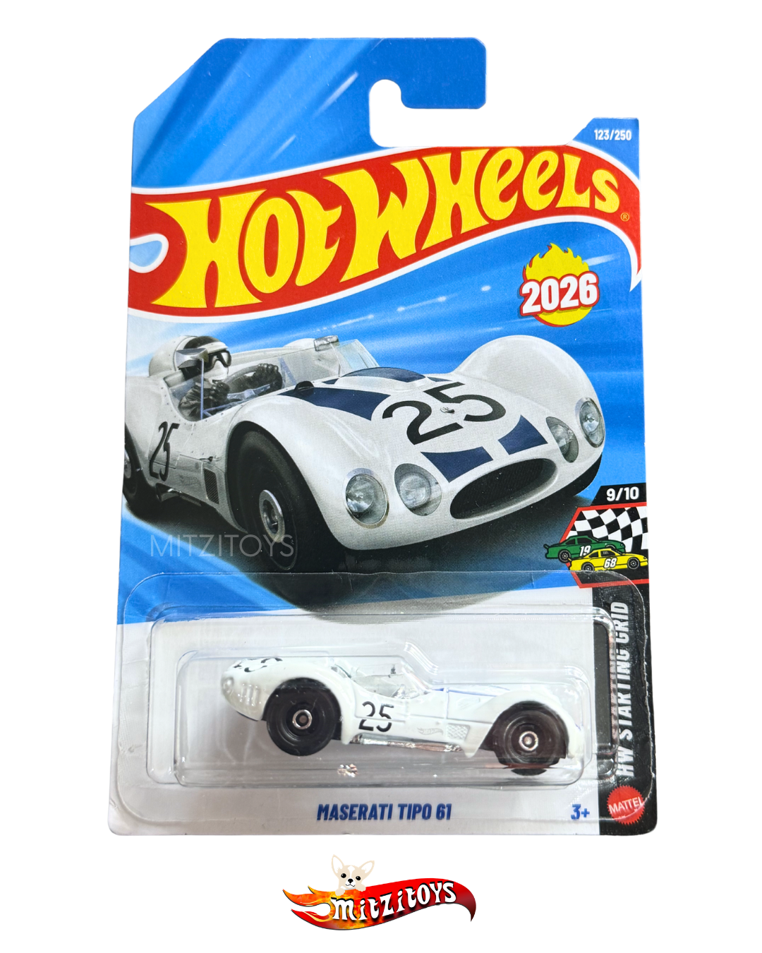 Maserati Tipo 61 (Blanco), HW Starting Grid (9/10), Hot Wheels Básico