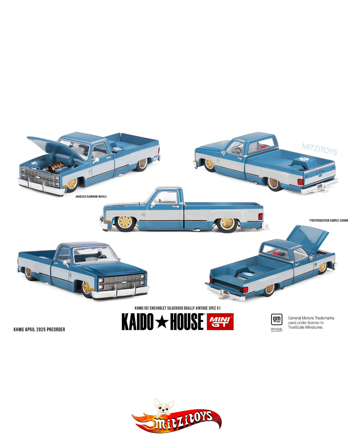 Chevrolet Silverado Dually Vintage Spec V1 #192 - Kaido House - MINI GT