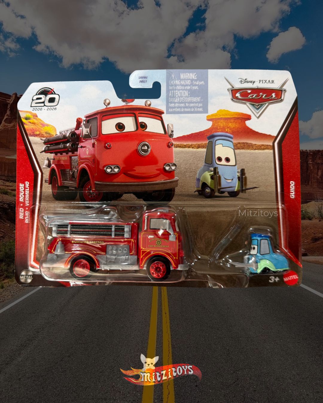 Red & Guido (2-Pack) - Disney Pixar Cars (20th Anniversary) - Mattel