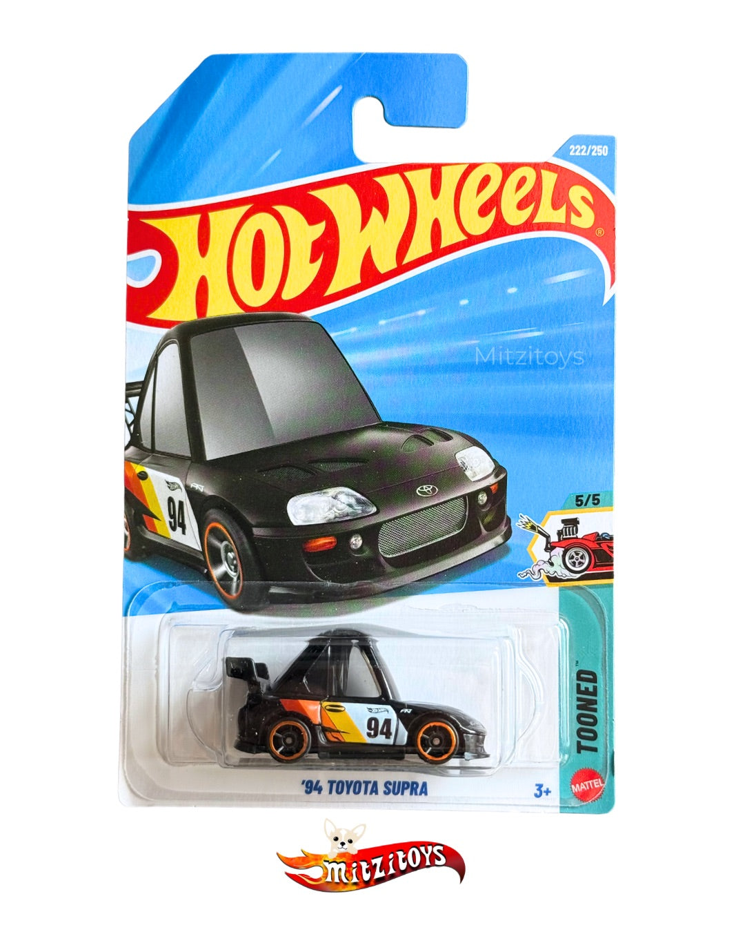 '94 Toyota Supra (222/250) (5/5) - HW Tooned - Hot Wheels básico