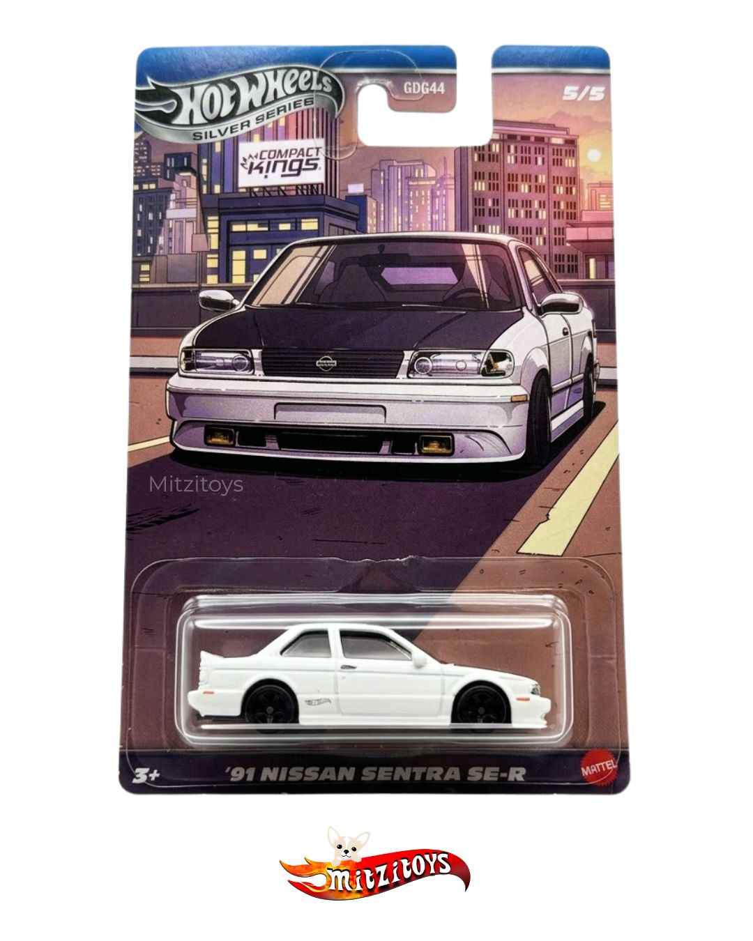 '91 Nissan Sentra Tsuru SE-R (5/5) - Compact Kings - Hot Wheels Silver