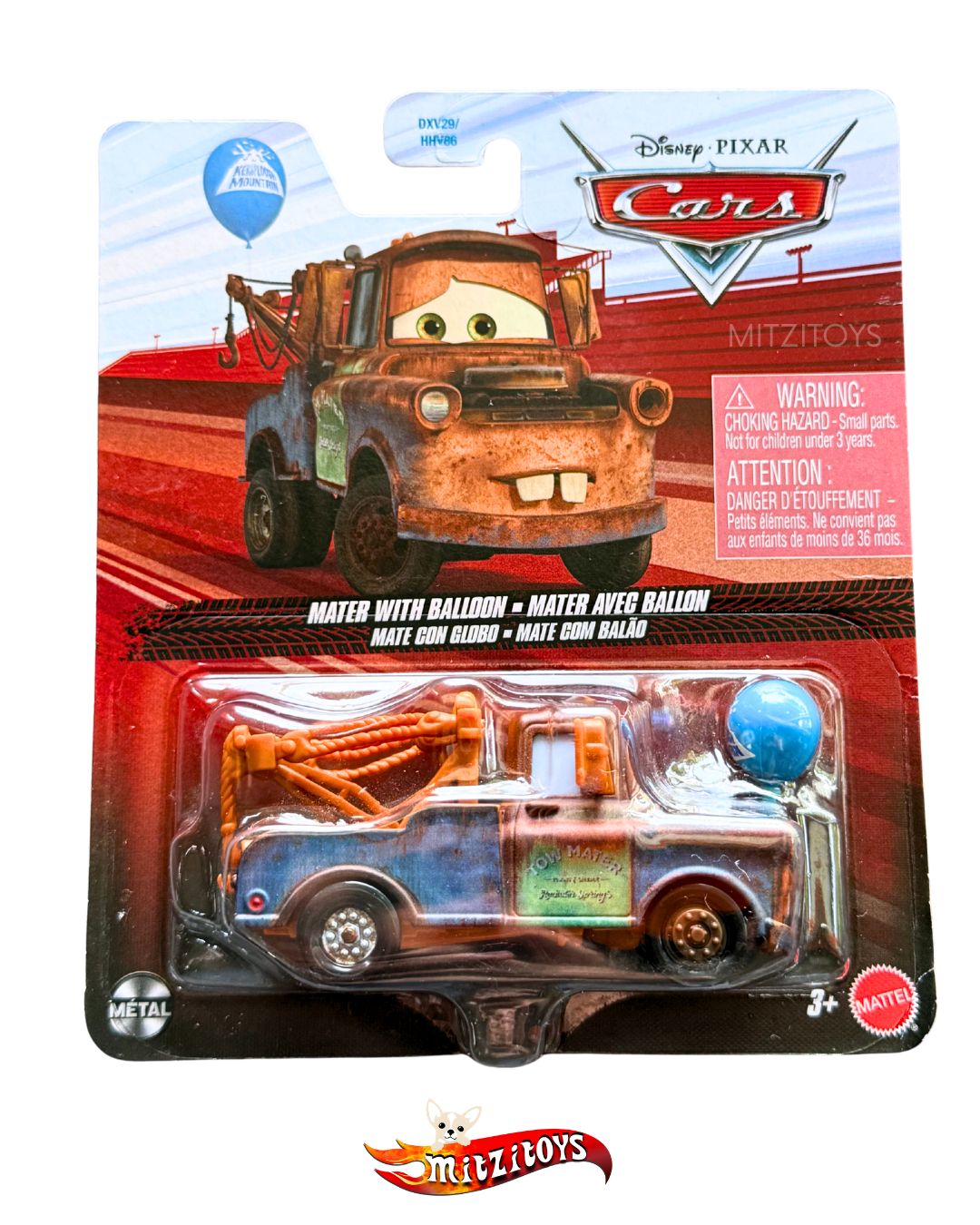 Mater with Balloon (Mate con Globo) - Disney Pixar Cars - Mattel