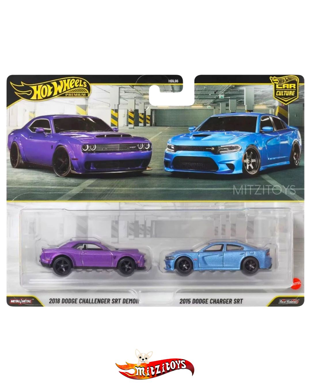 2018 Dodge Challenger SRT Demon y 2015 Dodge Charger SRT - Car Culture (Duo 2-Pack) - Premium