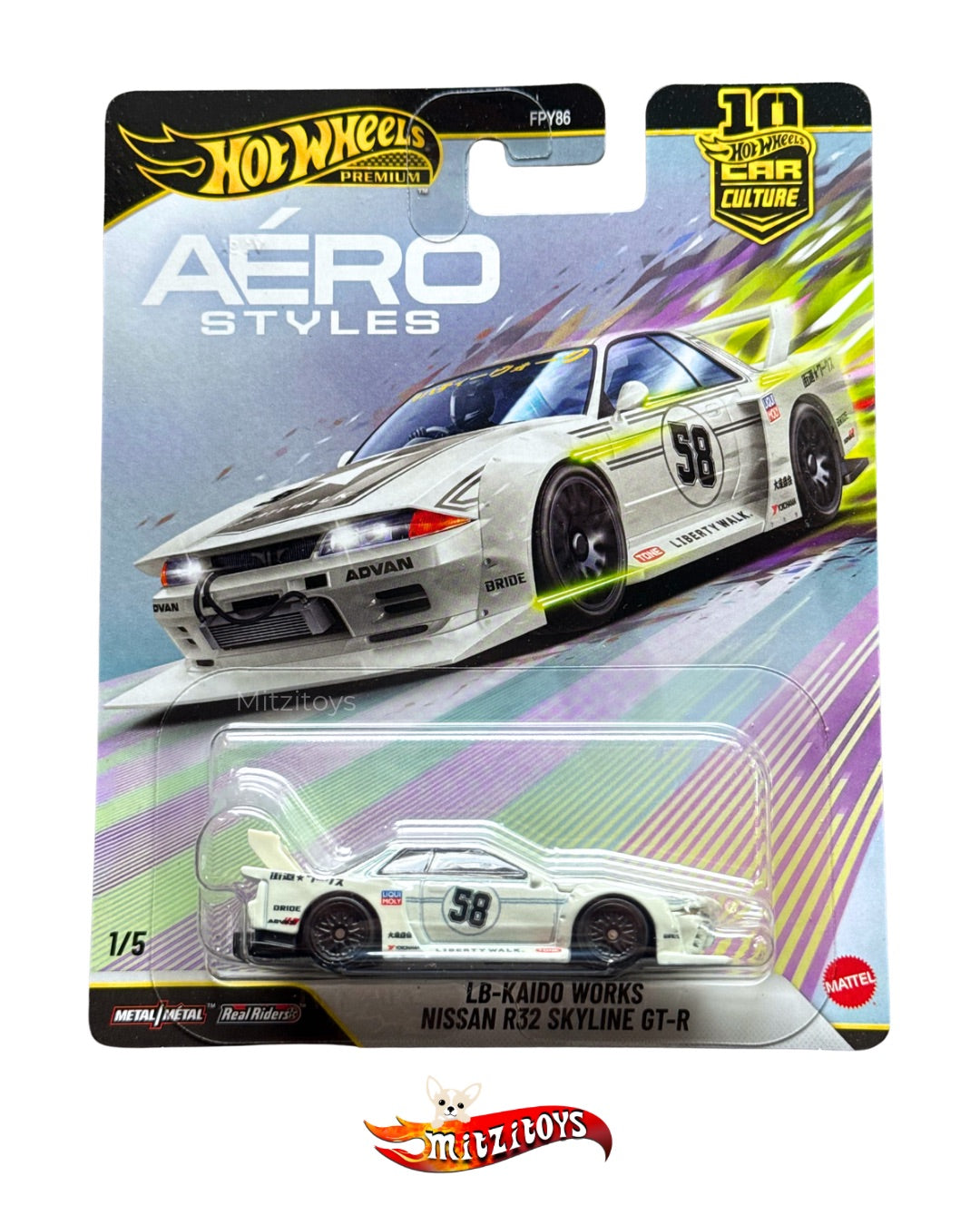 LBWK Kaido Works Nissan R32 Skyline GT-R (1/5) - Aero Styles - Hot Wheels Premium