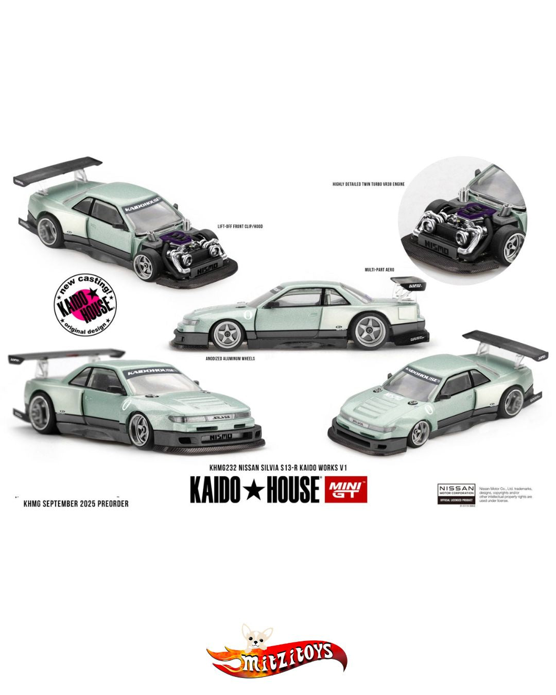 Nissan Silvia S13-R Kaido Works V1 (#232) - Kaido House x MINI GT