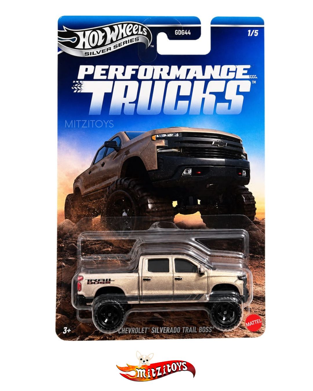 Chevrolet Silverado Trail Boss (1/5) - Performance Trucks - Hot Wheels Silver Series
