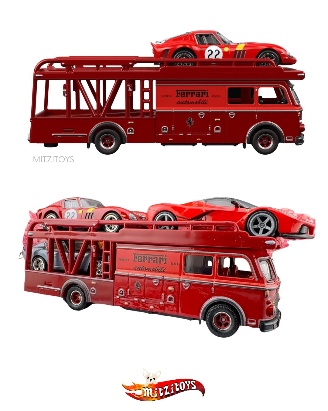 Ferrari 250 GTO & Fiat 642 RN2 Bartoletti Transporter – Hot Wheels Premium Team Transport
