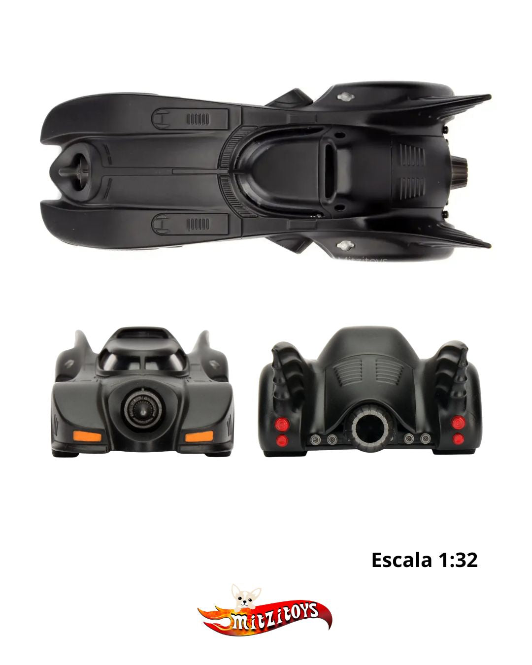 1989 Batman Batmobile (Escala 1:32) - Jada Toys