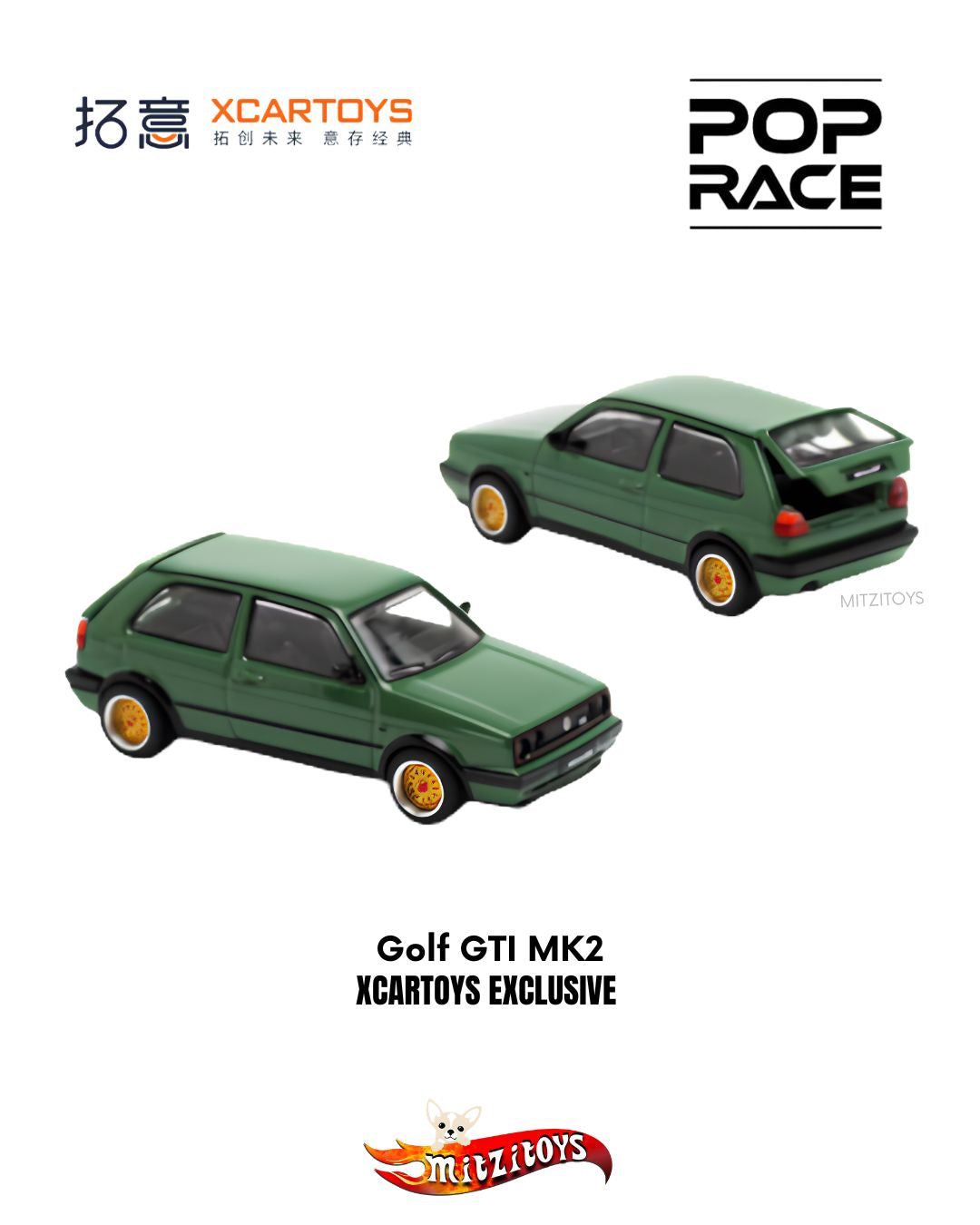 Volkswagen Golf GTI MK2 XCartoys Exclusive (S3-05) - Pop Race 1:64