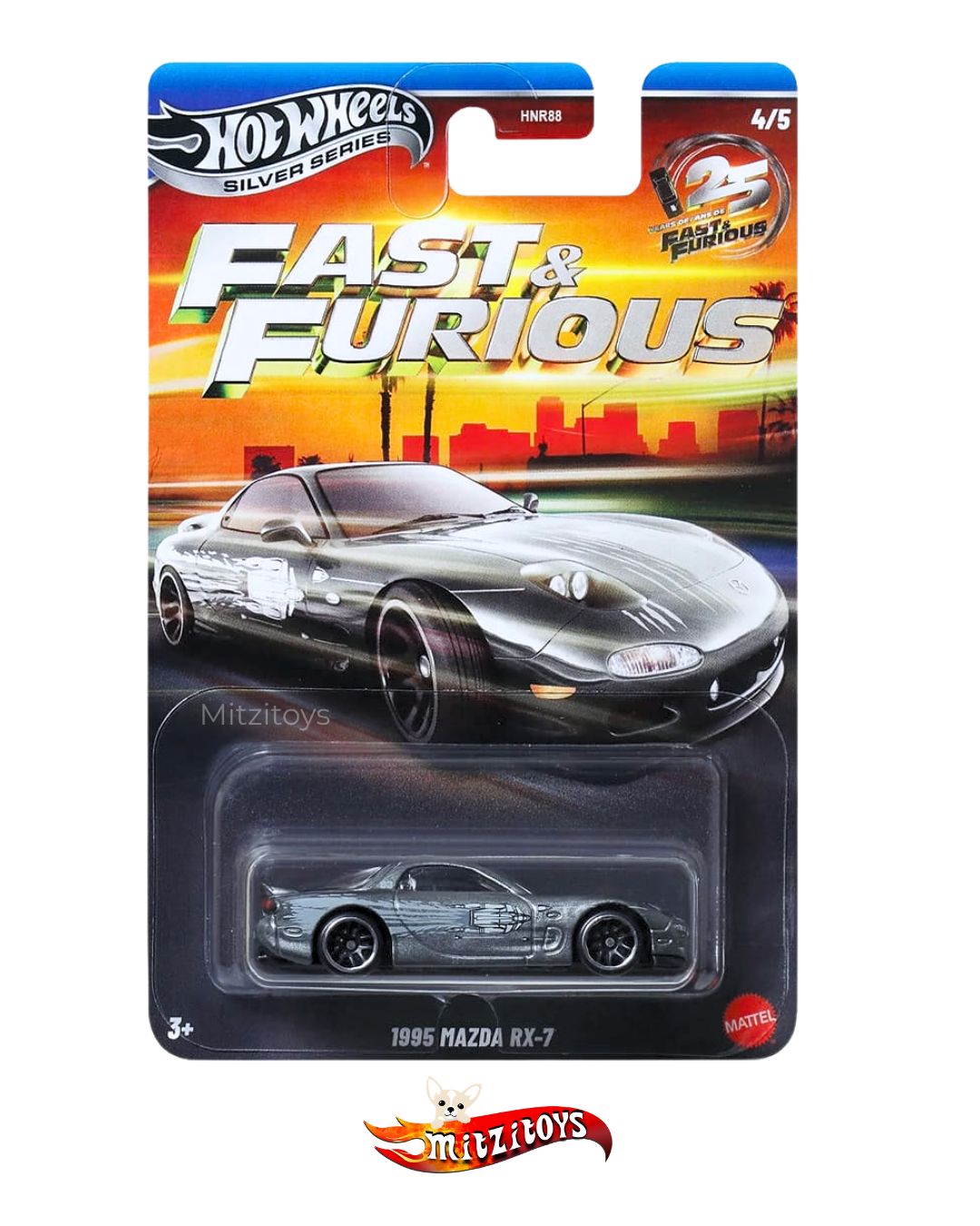 1995 Mazda RX7 (4/5) - Fast & Furious - Hot Wheels Silver Series