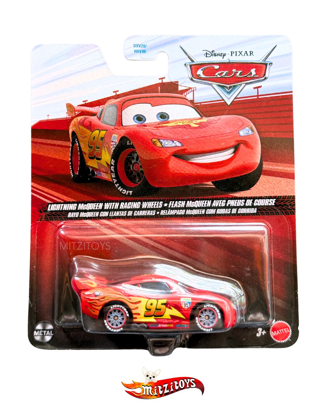 Lightning McQueen with Racing Wheels - Disney Pixar Cars - Mattel